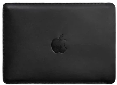 Кожаный чехол для MacBook 15–16 дюймов из натуральной кожи Crazy Horse защитный черный 58577