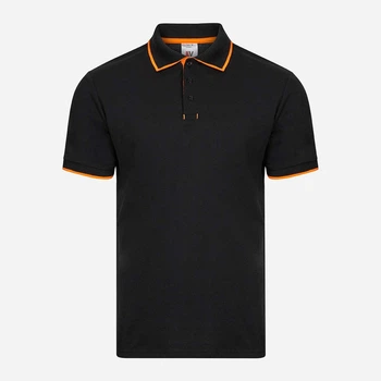 Поло длинное мужское Velilla 105505_00/19 M Black/Hi-Vis Orange (8435011468631)