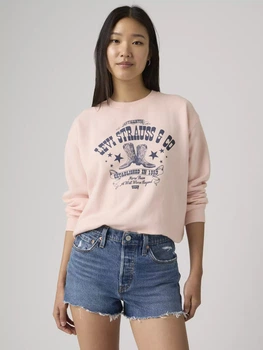 Свитшот на флисе женский Levi's 183386948 XS Розовый (1160260829)