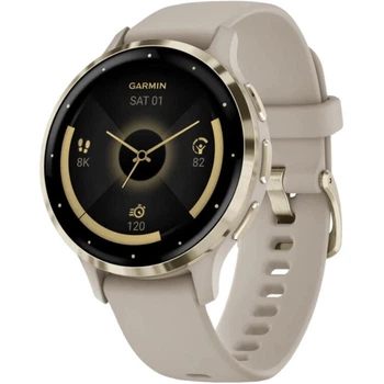 Смарт-часы Garmin Venu 3S Soft Gold S. Steel Bezel w. French Gray Case and S. Band (010-02785-02/52)