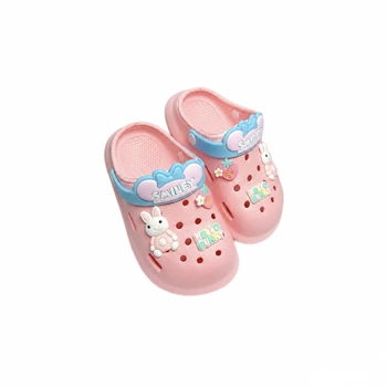 Крокси рожеві з блакитним з джибітсами Babyshop (608-2) 34(р)