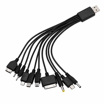 Универсальный USB-кабель 10 в 1 для зарядки телефонов Samsung, Xiaomi, Huawei, Google, OPPO, Vivo