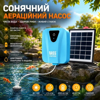 Солнечный кислородный насос для аэрации воды в пруду Bass Polska 8151