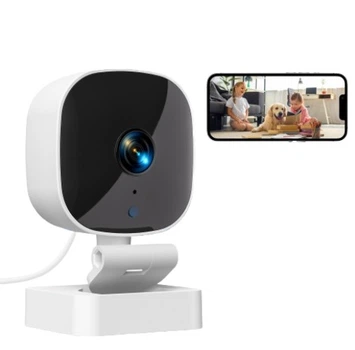 WiFi міні камера IP відеоспостереження Full HD 1080P бездротова смарт відеокамера з нічним баченням та з двостороннім аудіо зв'язком відеозапис запис звуку на карту пам’яті microSD віддалений доступ онлайн зі смартфона для дому офісу Біла