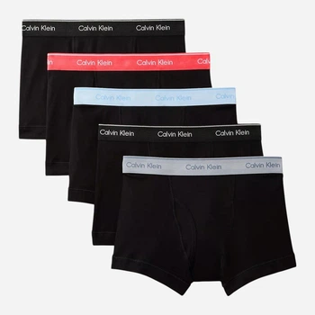 Набір трусів боксерів чоловічих бавовняних Calvin Klein NB1897(Black Multi) L 5 шт Чорний (199156117707)