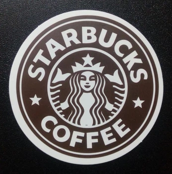 Стикер етикетка-наклейка самоклейка Starbucks Coffee 2 (7см)