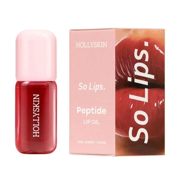 Зволожувальна олія для губ HOLLYSKIN So Lips. Peptide Lip Oil №008. Cherry Toffee, 4 мл (4823109703957)