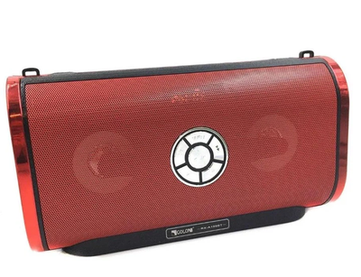 Портативна колонка FM радіоприймач GOLON XTREME RX-A199BT Bluetooth Led підсвітка USB AUX MicroSD 280x155x90 мм Red