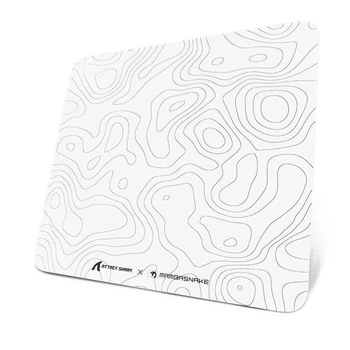 Скляна ігрова поверхня ATTACK SHARK CM05 410x310Х5 мм, WHITE CONTOUR/БІЛИЙ В СМУЖКУ (CM05WC)