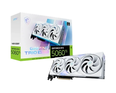 Видеокарта MSI GeForce RTX 5060 Ti GAMING TRIO WHITE (RTX 5060 Ti 16G GAMING TRIO WHITE)