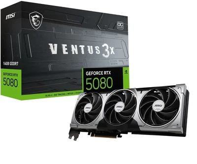 Відеокарта MSI GeForce RTX 5080 VENTUS 3X (RTX 5080 16G VENTUS 3X)