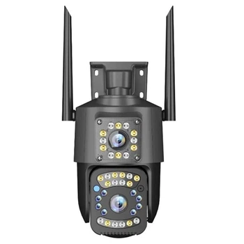 Камера 4G с двумя линзами SC03 V380Pro 4MP поворотная IP камера видеонаблюдения с SIM-картой, ночным видением, датчиком движения
