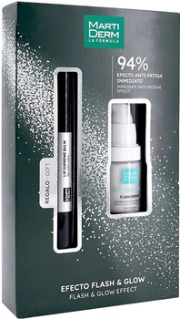 Zestaw do pielęgnacji twarzy Martiderm Flash and Glow Effect Serum do twarzy 15 ml + Balsam do ust 4.5 ml (8436589054035)