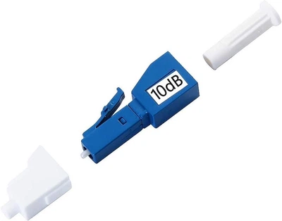 Аттенюатор оптический LC/UPC 10dB, одномодовый, соединитель LC Female to LC Male для оптоволоконной линии