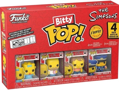 Набір Funko Bitty Pop! TELEVISION: The Simpsons — 4-Pack (Homer, Maggie, Barney, Chief Wiggum), Сімпсони