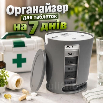 Органайзер для таблеток на 7 дней PILL PRO, контейнер для хранения лекарств
