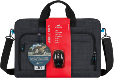 Torba na laptopa Rivacase Regent 17.3" + mysz Black (RC8058_BK)