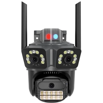 Уличная тройная Wifi камера + Rj45, iCsee XM55, 9МП