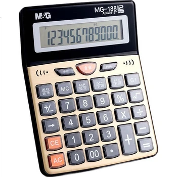 Калькулятор M&G ADG98137, 12-разрядный, голосовой ввод, золотистый