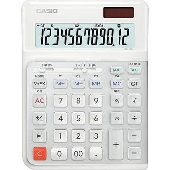 Калькулятор Casio DE-12E эргономичный, настольный