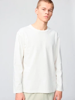 Лонгслів чоловічий Uniqlo 127983759 XL Білий (1159976156)