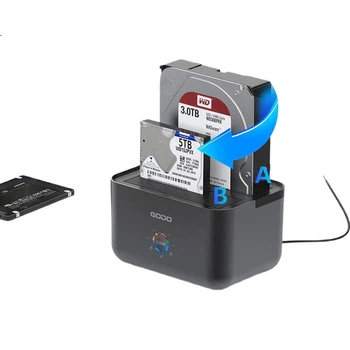 Корпус для жесткого диска GODO 2.5/3.5" USB 3.0 два отсека