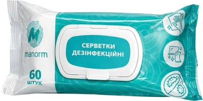 Салфетки влажные Manorm дезинфицирующие 60 шт (MED011449)