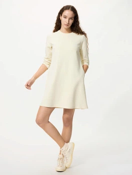 Платье короткое осеннее женское Uniqlo 95376461 M Молочное (1159948635)
