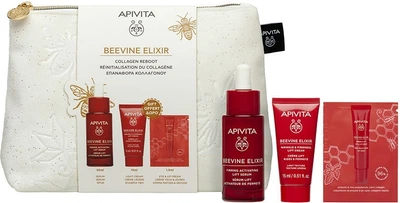 Zestaw do pielęgnacji twarzy Apivita Beevine Elixir Serum do twarzy 30 ml + Krem do twarzy 15 ml + Krem pod oczy i na usta 1.5 ml + Kosmetyczka (5201279103644)