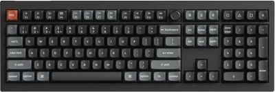 Клавіатура бездротова Keychron V6 Ultra 8K Silk POM Red Wireless/Bluetooth/USB Black (4894979027122)