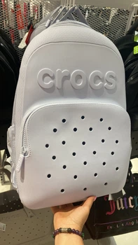 Рюкзак Crocs шкільний міський з EVA-передньою кишенею для джибітсів, водовідштовхувальний, світло-сірий Atmosphere