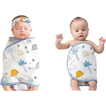 Пеленка Aibaoshi Baby Anti-Startle хлопковая, для новорожденных, набор 2 шт, S292