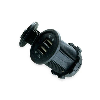 Гнездо врезное 2 USB 1A, 2,1A с индикатором