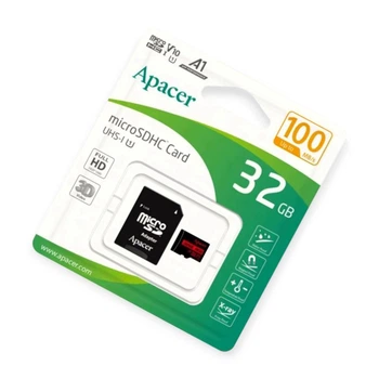 Карта памяти microSDHC 32Gb class 10 (adapter SD) Apacer до R100MB, s