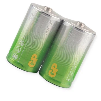Батарейка тип D лужна 1.5V велика GP Super G-Tech Alkaline 2шт плівка