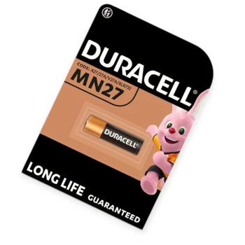 Батарейка "А 27" щелочная 12V микропальчик Duracell MN27 блистер (в брелок сигналки)