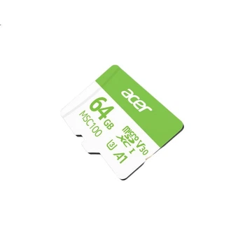 Карта памяти Acer MSC100 microSDXC 64GB Class 10 UHS-I U3 V30 A1 (BL.9BWWA.336)
