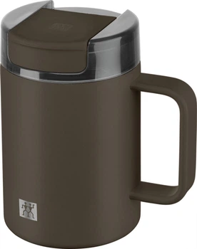 Kubek termiczny Zwilling Thermo Plus brązowy z uchwytem 380 ml (4009839704635)