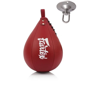 Пневмогруша боксерская Fairtex искусственная кожа 5 дюймов красная