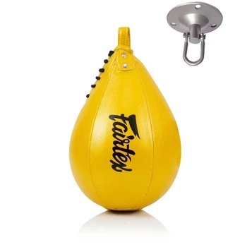 Пневмогруша боксерская Fairtex искусственная кожа желтая 5 дюймов