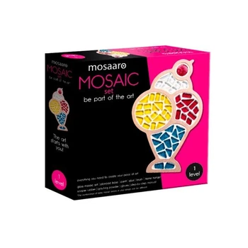 Набор для стеклянной мозаики Mosaaro Мороженое основа из МДФ разноцветный