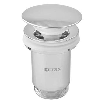 Донный клапан Zerix BV-01 1 1/4'' автоматический click-clack нержавеющая сталь хром