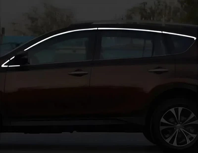 Боковые молдинги накладки окон верхние Toyota RAV4 Тойота РАВ4 Mk4 2016+ хром L1949