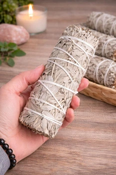 Скрутка пучок Белый шалфей для обкуривания и и очистки дома 35 г