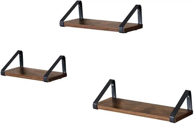 Zestaw półek wiszących Leobert Loft drewniane 3 szt. (model_2044_1)
