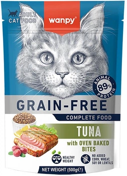 Сухой беззерновой корм Wanpy Adult Cat Grain Free Tuna для взрослых кошек в возрасте от 1 года с тунцом 0.5 кг (6927749825159)