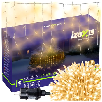 Светодиодная гирлянда 100 LED 4 метра для улицы теплый белый Izoxis LS-0549