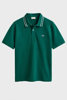 Чоловіче зелене поло COLLAR TIPPING Gant S 2014119