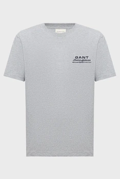 Чоловіча сіра футболка SMALL GRAPHIC Gant L 2003409