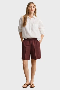 Жіночі коричневі лляні шорти BLEND PULL ON Gant 40 4020140